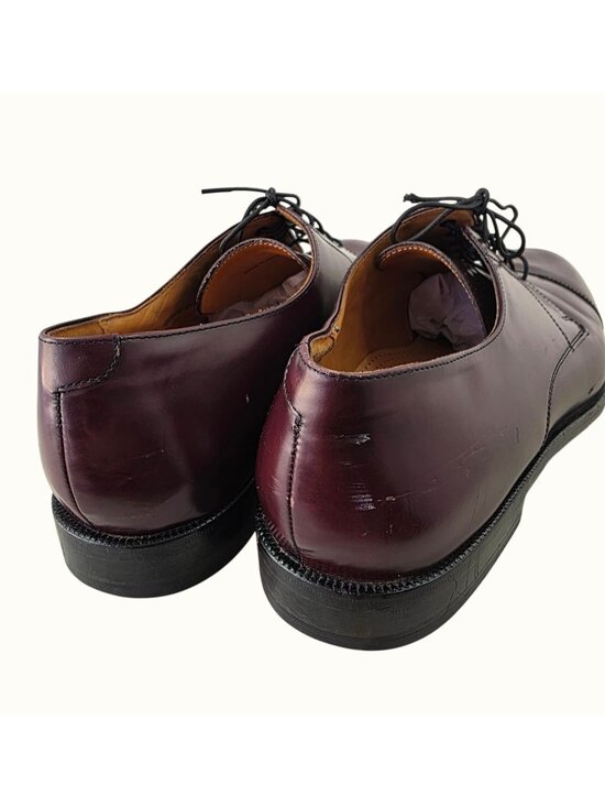 Cole Haan Mens Dress Shoes 12D Burgundy Leather Oxford Vintage Made in India